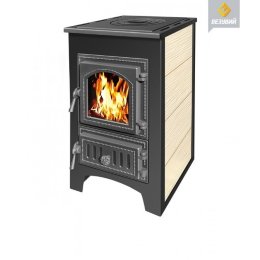 Печь-камин Везувий ПК-01 (270) с плитой (бежевый)